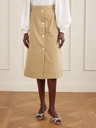 Patou Cotton-twill Midi Skirt | Thumbnail 3 Patou Cotton-twill Midi Skirt | Thumbnail 3