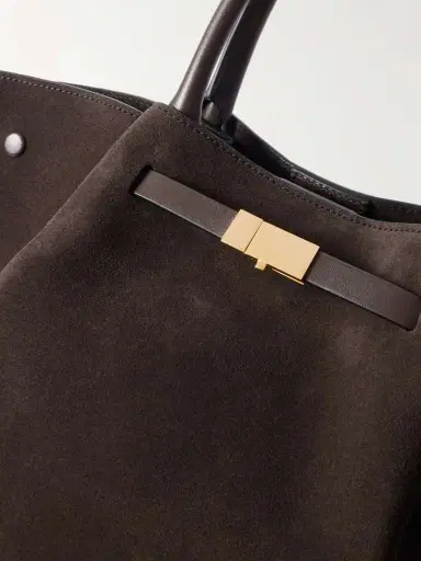 DeMellier The New York Midi Leather-trimmed Suede Tote | Thumbnail 4 DeMellier The New York Midi Leather-trimmed Suede Tote | Thumbnail 4