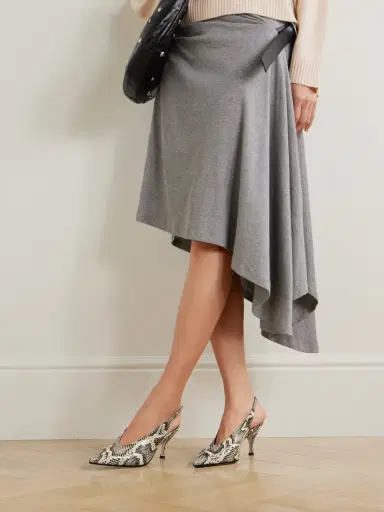aeyde Carla Snake-effect Leather Slingback Pumps | Thumbnail 2 aeyde Carla Snake-effect Leather Slingback Pumps | Thumbnail 2