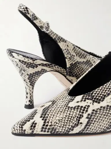 aeyde Carla Snake-effect Leather Slingback Pumps | Thumbnail 4 aeyde Carla Snake-effect Leather Slingback Pumps | Thumbnail 4