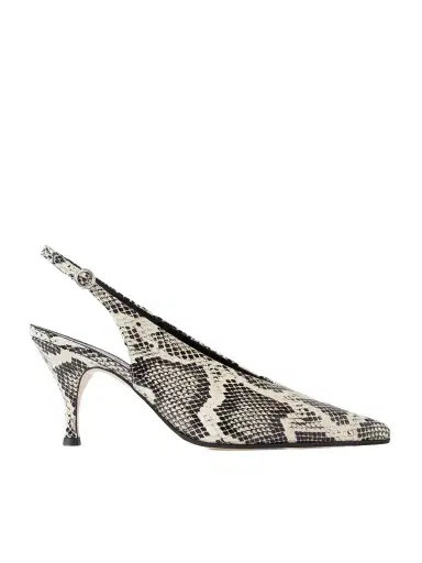 aeyde Carla Snake-effect Leather Slingback Pumps | Thumbnail 1 aeyde Carla Snake-effect Leather Slingback Pumps | Thumbnail 1