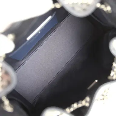 Chanel Chanel Mini 25 Hobo Bag Dark Blue Metallic Caviar Silver Hardware | Thumbnail 8 Chanel Chanel Mini 25 Hobo Bag Dark Blue Metallic Caviar Silver Hardware | Thumbnail 8
