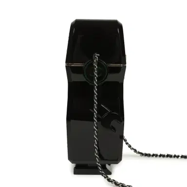 Chanel Pre-owned Chanel Limited Edition Robot Minaudière Bag Black Plexiglass and Crystals Ruthenium Hardware | Thumbnail 4 Chanel Pre-owned Chanel Limited Edition Robot Minaudière Bag Black Plexiglass and Crystals Ruthenium Hardware | Thumbnail 4