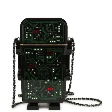 Chanel Pre-owned Chanel Limited Edition Robot Minaudière Bag Black Plexiglass and Crystals Ruthenium Hardware | Thumbnail 5 Chanel Pre-owned Chanel Limited Edition Robot Minaudière Bag Black Plexiglass and Crystals Ruthenium Hardware | Thumbnail 5