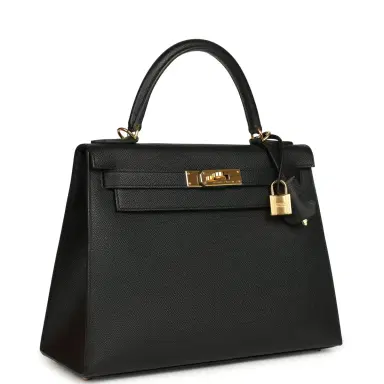 HERMÈS Pre-owned Hermes Kelly Sellier 28 Black Epsom Gold Hardware | Thumbnail 2 HERMÈS Pre-owned Hermes Kelly Sellier 28 Black Epsom Gold Hardware | Thumbnail 2
