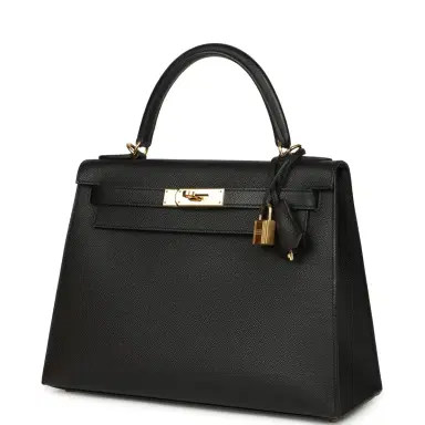 HERMÈS Pre-owned Hermes Kelly Sellier 28 Black Epsom Gold Hardware | Thumbnail 3 HERMÈS Pre-owned Hermes Kelly Sellier 28 Black Epsom Gold Hardware | Thumbnail 3