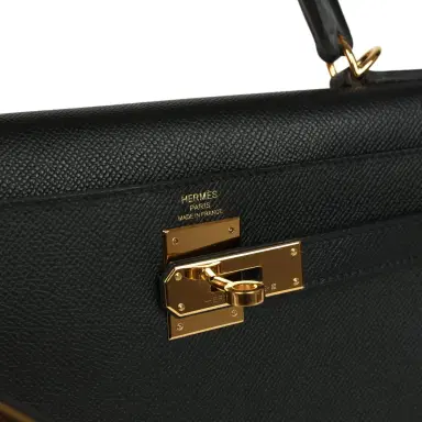 HERMÈS Pre-owned Hermes Kelly Sellier 28 Black Epsom Gold Hardware | Thumbnail 7 HERMÈS Pre-owned Hermes Kelly Sellier 28 Black Epsom Gold Hardware | Thumbnail 7