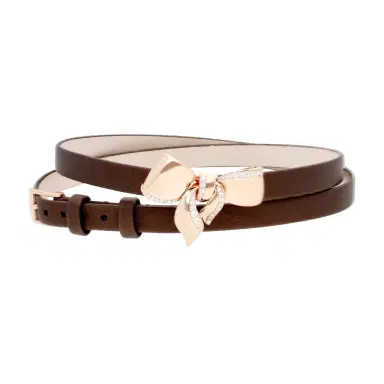 Damiani Damiani Satin Leather & 18K Rose Gold Diamond Bow Cord Bracelet by The Solist | Thumbnail 1 Damiani Damiani Satin Leather & 18K Rose Gold Diamond Bow Cord Bracelet by The Solist | Thumbnail 1