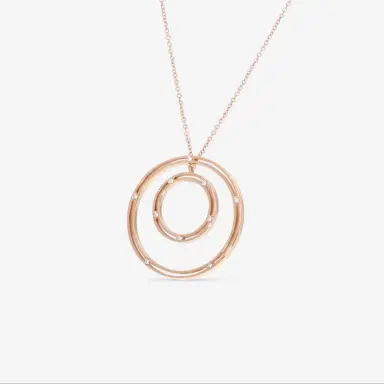 Damiani Damiani D. Side 18K Rose Gold Diamond Pendant Necklace by The Solist | Thumbnail 2 Damiani Damiani D. Side 18K Rose Gold Diamond Pendant Necklace by The Solist | Thumbnail 2