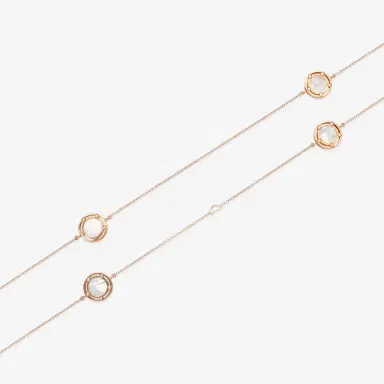 Damiani Damiani D. Side 18K Rose Gold Diamond Station Necklace by The Solist | Thumbnail 3 Damiani Damiani D. Side 18K Rose Gold Diamond Station Necklace by The Solist | Thumbnail 3