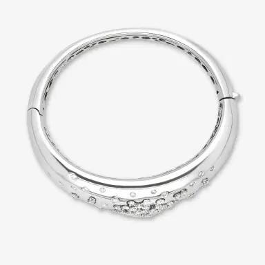 Damiani Damiani 18K White Gold Diamond Bangle Bracelet by The Solist | Thumbnail 2 Damiani Damiani 18K White Gold Diamond Bangle Bracelet by The Solist | Thumbnail 2