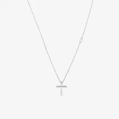 Damiani Damiani 18K Whıte Gold Diamond Cross Pendant Necklace by The Solist | Thumbnail 1 Damiani Damiani 18K Whıte Gold Diamond Cross Pendant Necklace by The Solist | Thumbnail 1