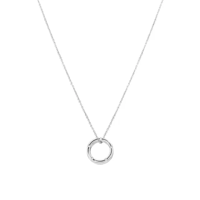 Damiani 18K Whıte Gold Diamond Pendant Necklace by The Solist Damiani 18K Whıte Gold Diamond Pendant Necklace by The Solist