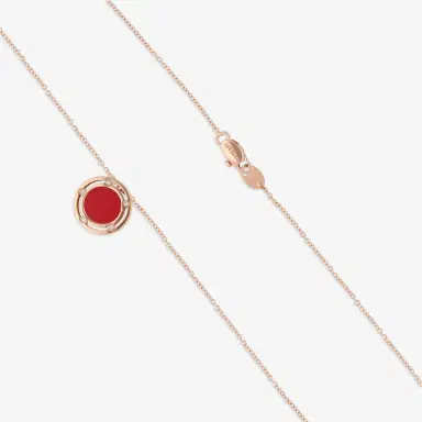 Damiani Damiani D. Side 18K Rose Gold Diamond & Carnelian Pendant Necklace by The Solist | Thumbnail 3 Damiani Damiani D. Side 18K Rose Gold Diamond & Carnelian Pendant Necklace by The Solist | Thumbnail 3