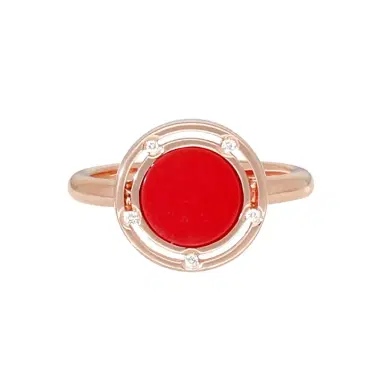 Damiani Damiani D. Side 18K Rose Gold Diamond & Carnelian Statement Band Ring Sz. 6.25 by The Solist | Thumbnail 1 Damiani Damiani D. Side 18K Rose Gold Diamond & Carnelian Statement Band Ring Sz. 6.25 by The Solist | Thumbnail 1