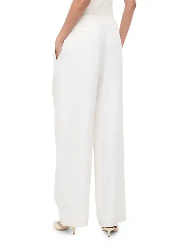 Staud Women's Pierre Pleated Wool-Silk Wide-Leg Pants - Ivory - Size 14 | Thumbnail 5 Staud Women's Pierre Pleated Wool-Silk Wide-Leg Pants - Ivory - Size 14 | Thumbnail 5