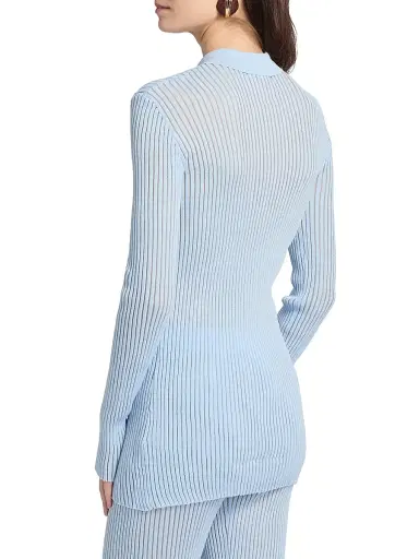Ronny Kobo Women's Denzel Rib-Knit Cardigan - Skyway | Thumbnail 5 Ronny Kobo Women's Denzel Rib-Knit Cardigan - Skyway | Thumbnail 5