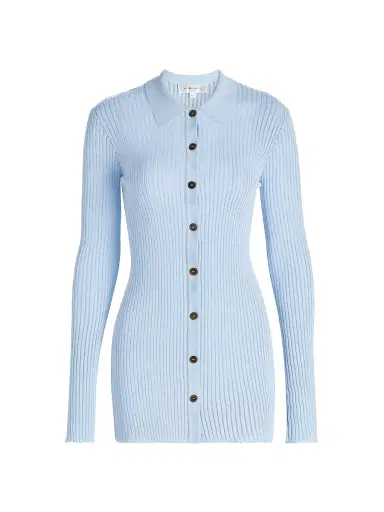 Ronny Kobo Women's Denzel Rib-Knit Cardigan - Skyway | Thumbnail 1 Ronny Kobo Women's Denzel Rib-Knit Cardigan - Skyway | Thumbnail 1
