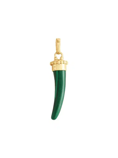Anabel Aram Women's Milos 18K-Gold-Plated & Gemstone Horn Charm - Malachite | Thumbnail 8 Anabel Aram Women's Milos 18K-Gold-Plated & Gemstone Horn Charm - Malachite | Thumbnail 8