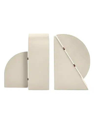 Assouline Library Objects Cubist Left Bookend - Stone | Thumbnail 5 Assouline Library Objects Cubist Left Bookend - Stone | Thumbnail 5