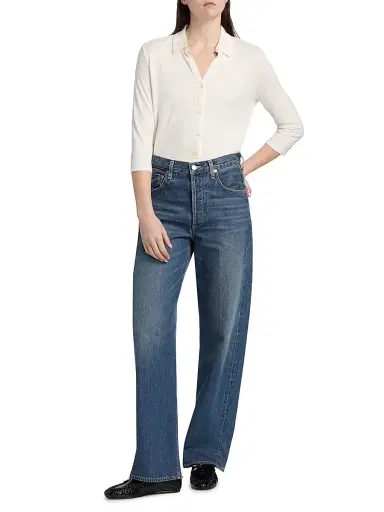 Majestic Filatures Women's Soft Touch Semi-Relaxed Shirt - Cream | Thumbnail 2 Majestic Filatures Women's Soft Touch Semi-Relaxed Shirt - Cream | Thumbnail 2