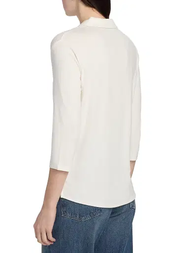 Majestic Filatures Women's Soft Touch Semi-Relaxed Shirt - Cream | Thumbnail 5 Majestic Filatures Women's Soft Touch Semi-Relaxed Shirt - Cream | Thumbnail 5