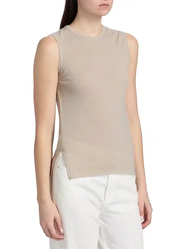 Majestic Filatures Women's Cashmere Crewneck Tank - Desert | Thumbnail 4 Majestic Filatures Women's Cashmere Crewneck Tank - Desert | Thumbnail 4