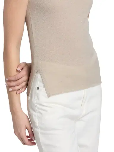 Majestic Filatures Women's Cashmere Crewneck Tank - Desert | Thumbnail 6 Majestic Filatures Women's Cashmere Crewneck Tank - Desert | Thumbnail 6