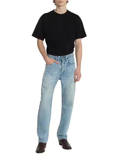 Saint Laurent Men's Loose-Fit Jeans in Beat Denim - South Blue - Size 29 | Thumbnail 3 Saint Laurent Men's Loose-Fit Jeans in Beat Denim - South Blue - Size 29 | Thumbnail 3