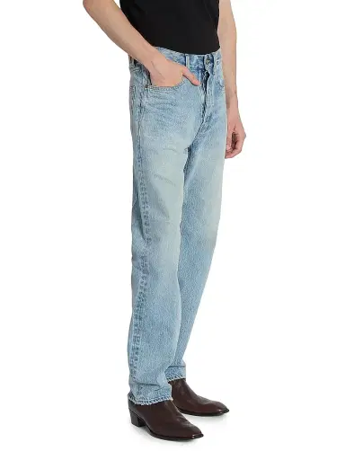 Saint Laurent Men's Loose-Fit Jeans in Beat Denim - South Blue - Size 29 | Thumbnail 5 Saint Laurent Men's Loose-Fit Jeans in Beat Denim - South Blue - Size 29 | Thumbnail 5