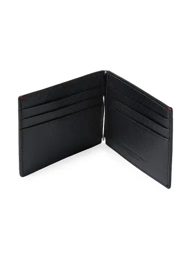 Brunello Cucinelli Men's Grained Leather Money Clip Wallet - Black | Thumbnail 4 Brunello Cucinelli Men's Grained Leather Money Clip Wallet - Black | Thumbnail 4
