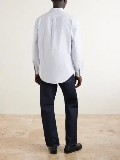 Polo Ralph Lauren Button-Down Collar Logo-Embroidered Striped Cotton Oxford Shirt - Men | Thumbnail 4 Polo Ralph Lauren Button-Down Collar Logo-Embroidered Striped Cotton Oxford Shirt - Men | Thumbnail 4