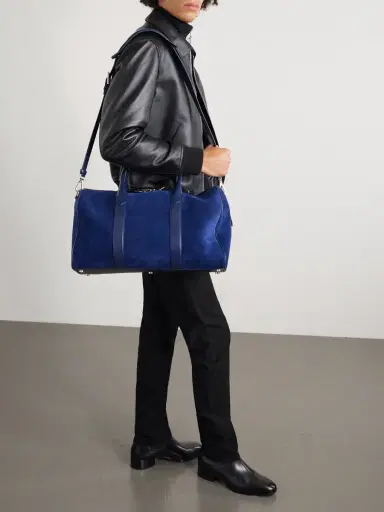 Tom Ford Leather-Trimmed Suede Weekend Bag - Men | Thumbnail 3 Tom Ford Leather-Trimmed Suede Weekend Bag - Men | Thumbnail 3
