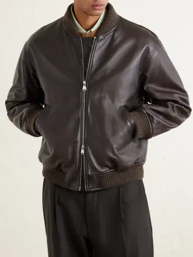 Valstar Oversized Leather Bomber Jacket - Men | Thumbnail 3 Valstar Oversized Leather Bomber Jacket - Men | Thumbnail 3