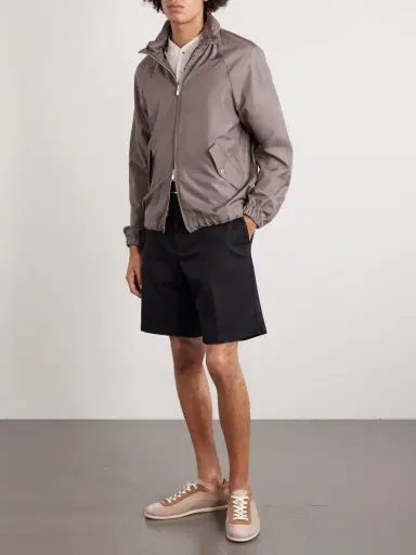 Brunello Cucinelli Silk-Blend Bomber Jacket - Men | Thumbnail 2 Brunello Cucinelli Silk-Blend Bomber Jacket - Men | Thumbnail 2