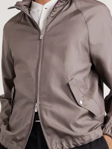 Brunello Cucinelli Silk-Blend Bomber Jacket - Men | Thumbnail 5 Brunello Cucinelli Silk-Blend Bomber Jacket - Men | Thumbnail 5