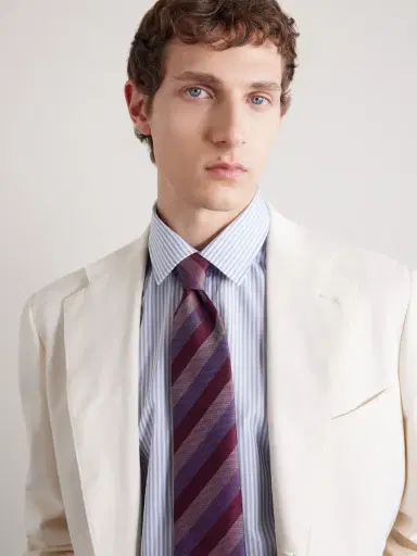 Charvet 8.5cm Striped Silk Tie - Men | Thumbnail 2 Charvet 8.5cm Striped Silk Tie - Men | Thumbnail 2