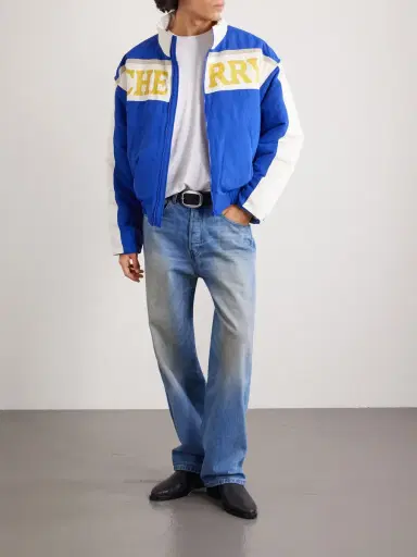 Cherry Los Angeles Wrangler Logo-Print Shell Bomber Jacket - Men | Thumbnail 2 Cherry Los Angeles Wrangler Logo-Print Shell Bomber Jacket - Men | Thumbnail 2