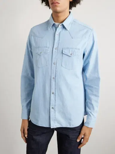Tom Ford Cotton-Chambray Shirt - Men | Thumbnail 3 Tom Ford Cotton-Chambray Shirt - Men | Thumbnail 3