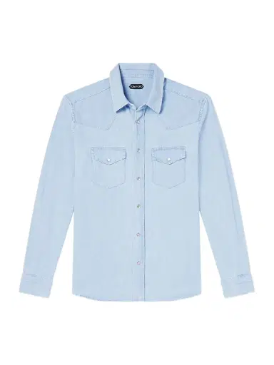 Tom Ford Cotton-Chambray Shirt - Men | Thumbnail 1 Tom Ford Cotton-Chambray Shirt - Men | Thumbnail 1