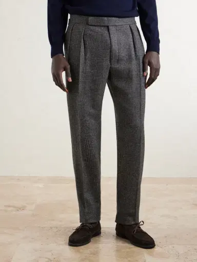 Ralph Lauren Purple Label Straight-Leg Checked Camel Hair Suit Trousers - Men | Thumbnail 3 Ralph Lauren Purple Label Straight-Leg Checked Camel Hair Suit Trousers - Men | Thumbnail 3