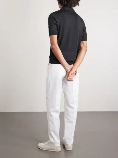 Brunello Cucinelli Slim-Fit Silk and Cotton-Blend Polo Shirt - Men | Thumbnail 4 Brunello Cucinelli Slim-Fit Silk and Cotton-Blend Polo Shirt - Men | Thumbnail 4