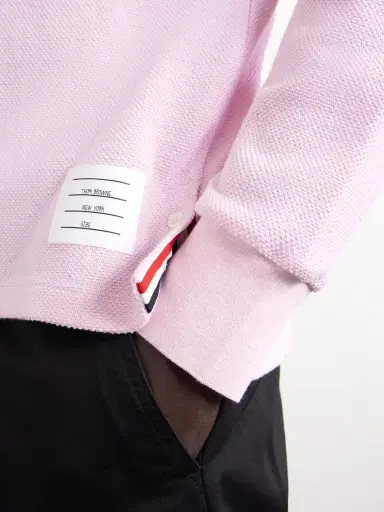 Thom Browne Striped Cotton-Piqué Polo Shirt - Men | Thumbnail 5 Thom Browne Striped Cotton-Piqué Polo Shirt - Men | Thumbnail 5