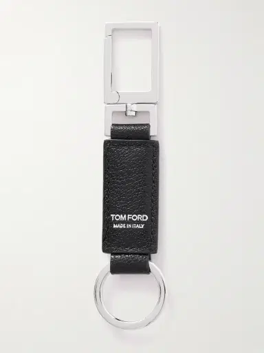 Tom Ford Silver-Tone Leather Keychain - Men | Thumbnail 2 Tom Ford Silver-Tone Leather Keychain - Men | Thumbnail 2