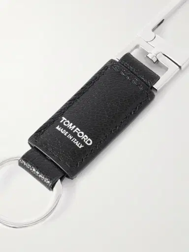 Tom Ford Silver-Tone Leather Keychain - Men | Thumbnail 3 Tom Ford Silver-Tone Leather Keychain - Men | Thumbnail 3