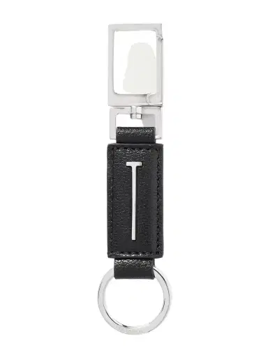 Tom Ford Silver-Tone Leather Keychain - Men | Thumbnail 1 Tom Ford Silver-Tone Leather Keychain - Men | Thumbnail 1