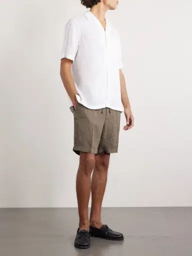 Altea Samuel Straight-Leg Linen Drawstring Shorts - Men | Thumbnail 2 Altea Samuel Straight-Leg Linen Drawstring Shorts - Men | Thumbnail 2