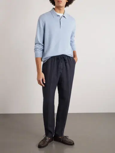 Altea Mattia Straight-Leg Linen Drawstring Trousers - Men | Thumbnail 2 Altea Mattia Straight-Leg Linen Drawstring Trousers - Men | Thumbnail 2
