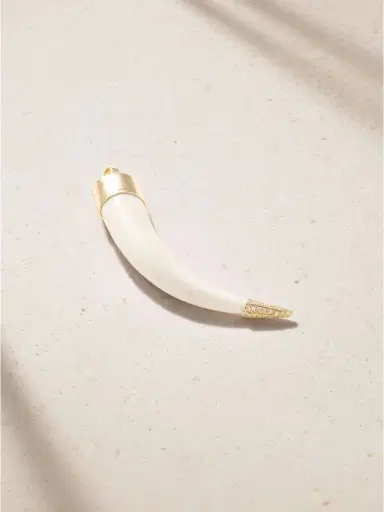 Jacquie Aiche 14-karat Gold, Diamond And Bone Pendant | Thumbnail 3 Jacquie Aiche 14-karat Gold, Diamond And Bone Pendant | Thumbnail 3