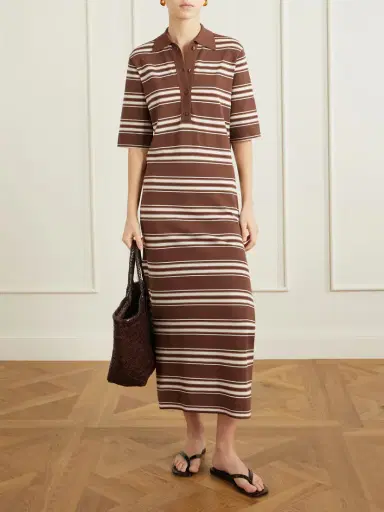 Faithfull Santiago Striped Cotton-blend Midi Dress | Thumbnail 2 Faithfull Santiago Striped Cotton-blend Midi Dress | Thumbnail 2